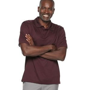 Haggar Burgundy/Wine Honeycomb Polo